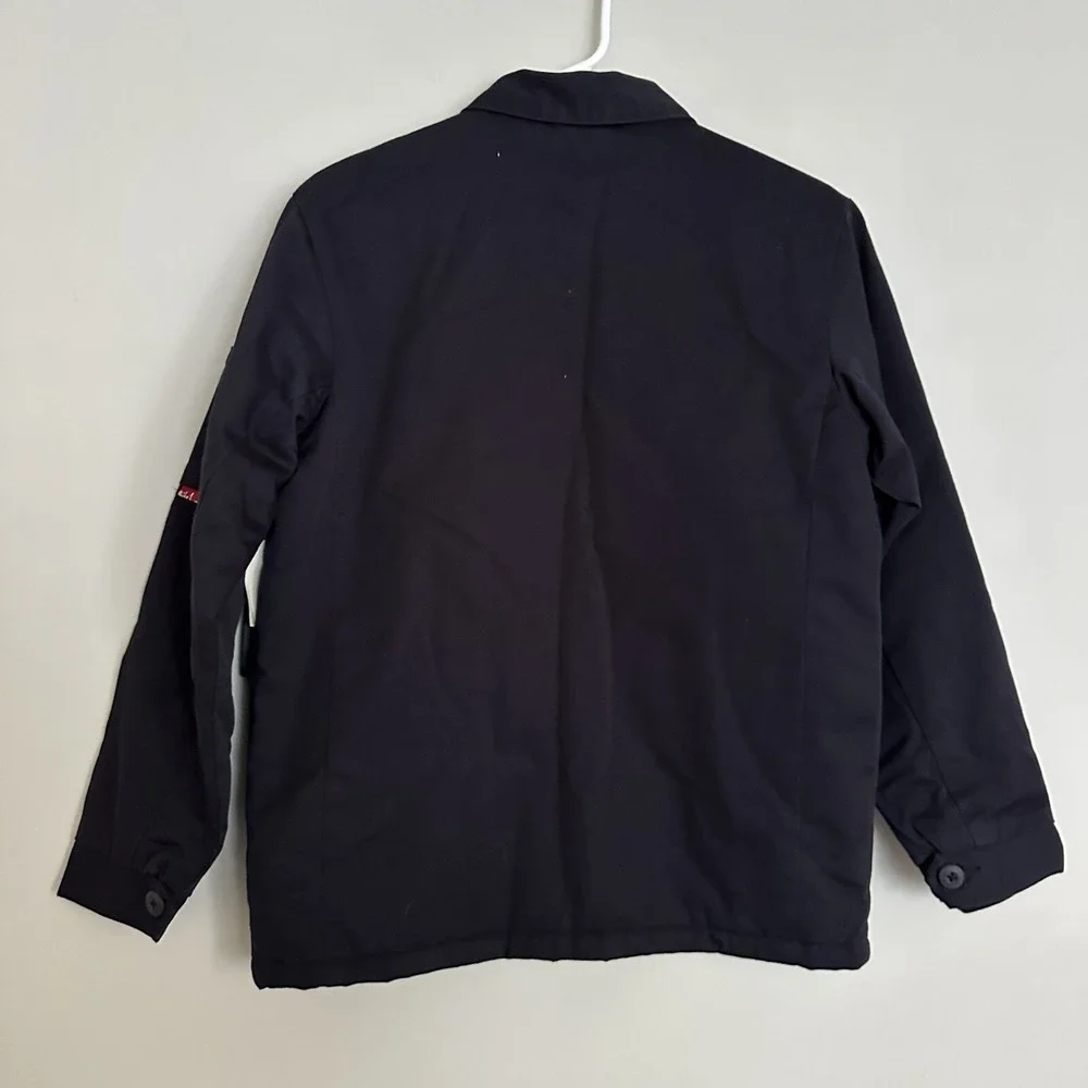 Quicksilver Black Full Zip Jacket Boys M Pockets Polyester Slightly‎ With Tags